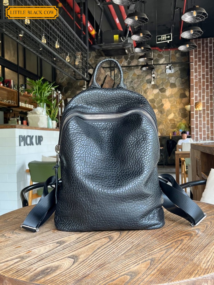 Leather Work Bag - Sac à dos décontracté en peau