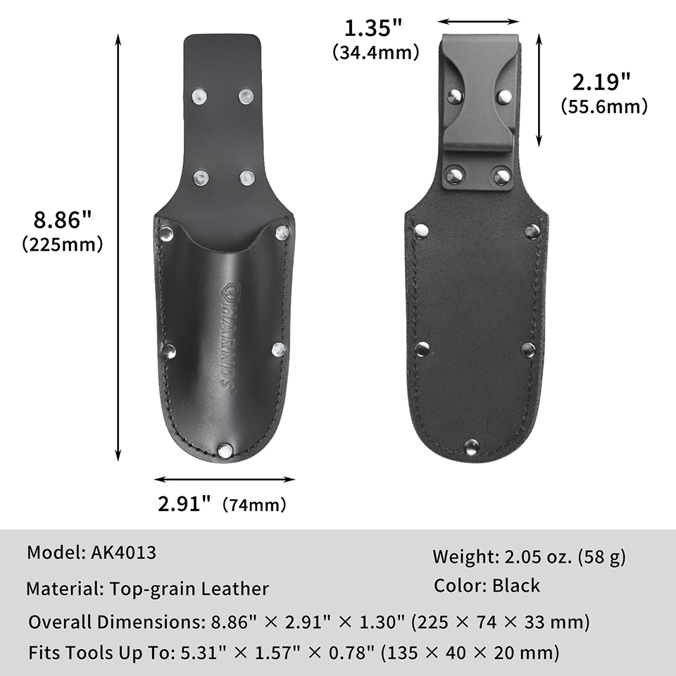 Leatherwork Knife Sheath - Étui en cuir pour pinces, petite