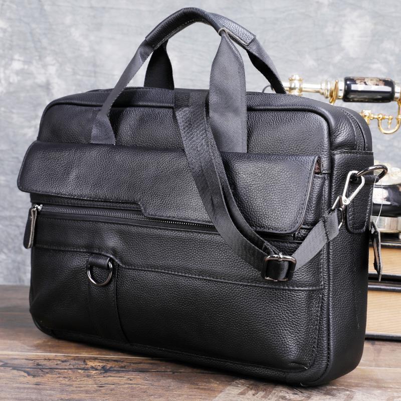 Leather Work Bag - Grand sac à main en cuir