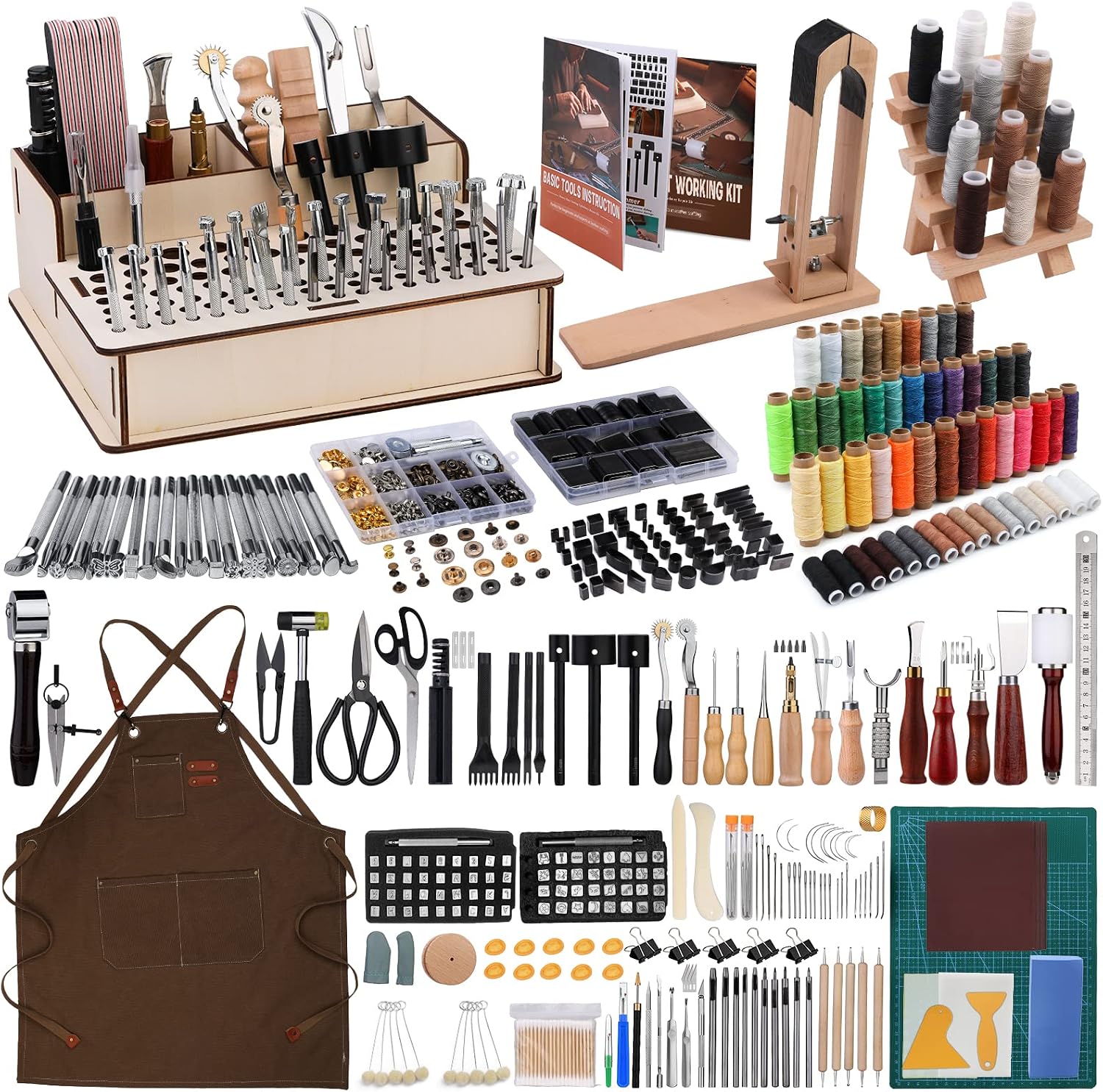 Beginner Leatherwork Kit - Kit d'outils de travail du cuir