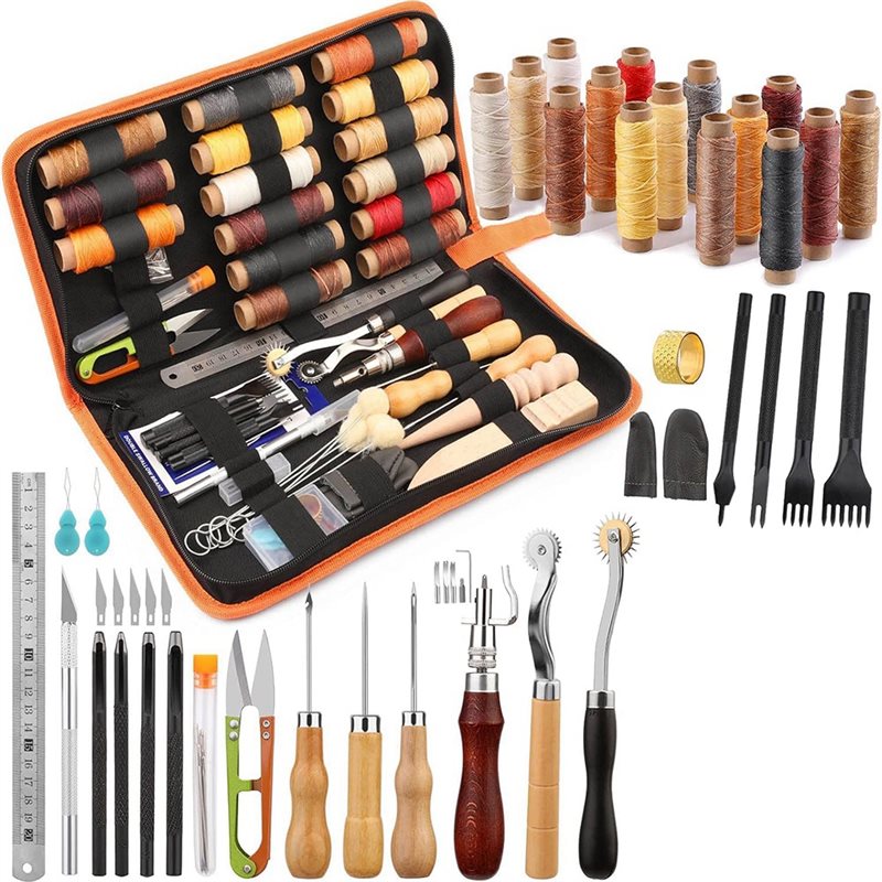 Beginner Leatherwork Kit - Kit d'outils de travail du cuir