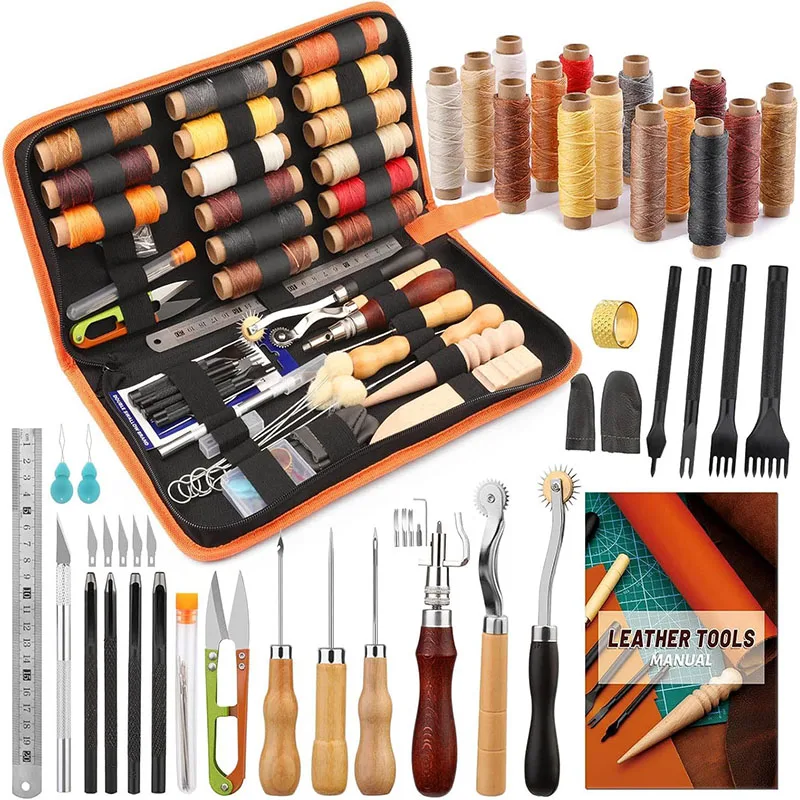 Beginner Leatherwork Kit - Kit d'outils pratiques pour le travail