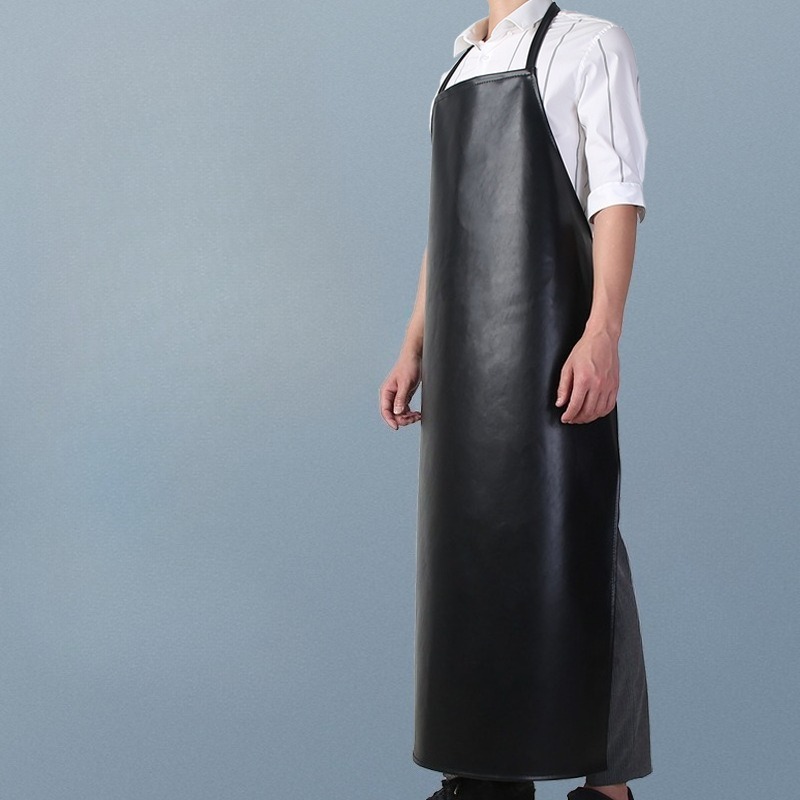 Tablier en cuir souple noir po - Leatherwork Apron avis et prix