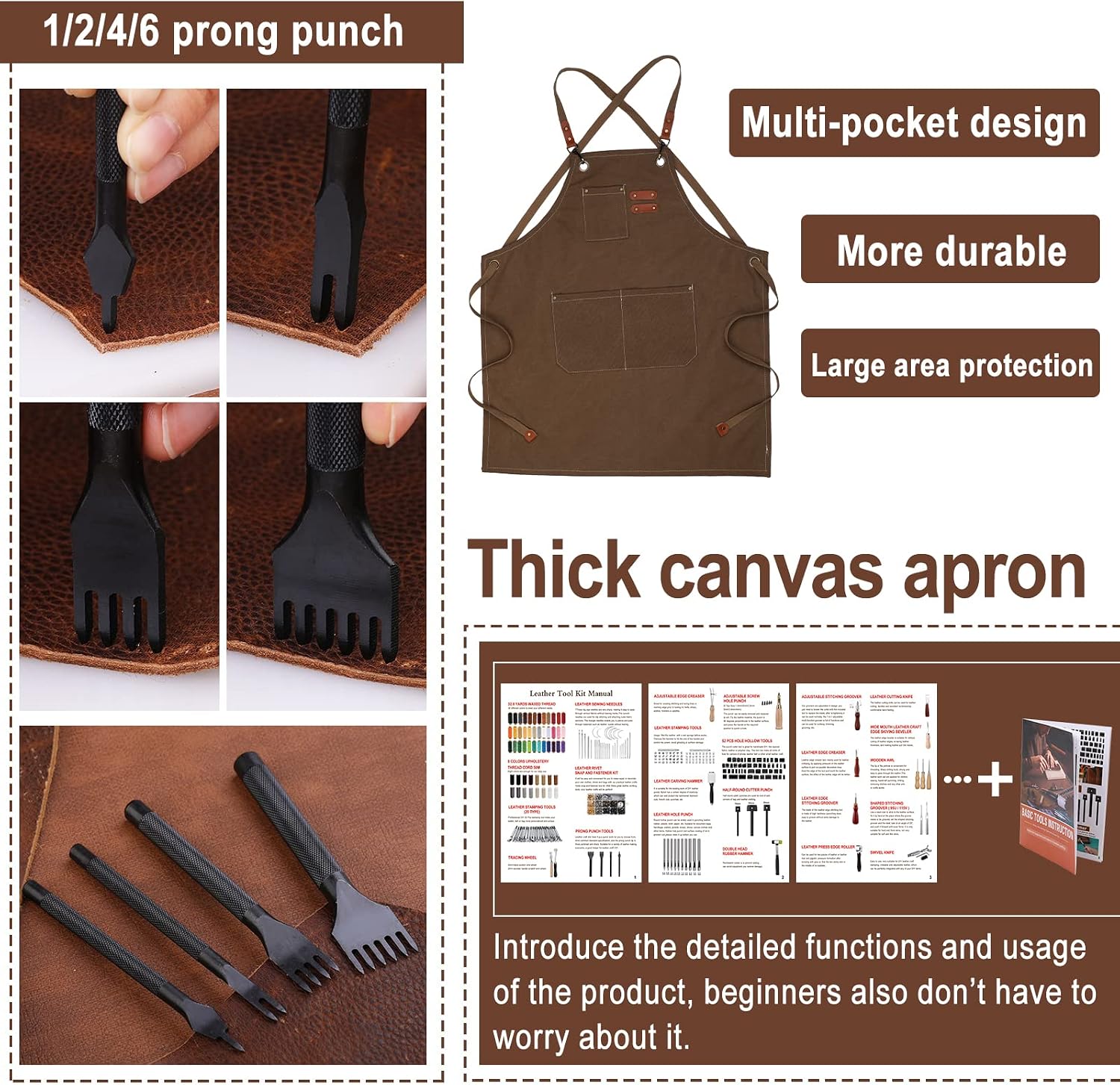Kit d'outils de travail du cui - Beginner Leatherwork Kit avis et prix