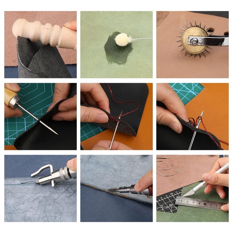 Kit d'outils de travail du cui - Beginner Leatherwork Kit avis et prix