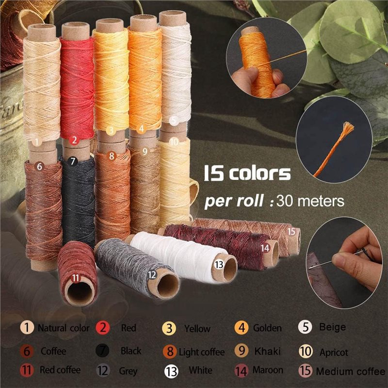 Fil ciré A59Z, rainureuse, aig - Beginner Leatherwork Kit avis et prix