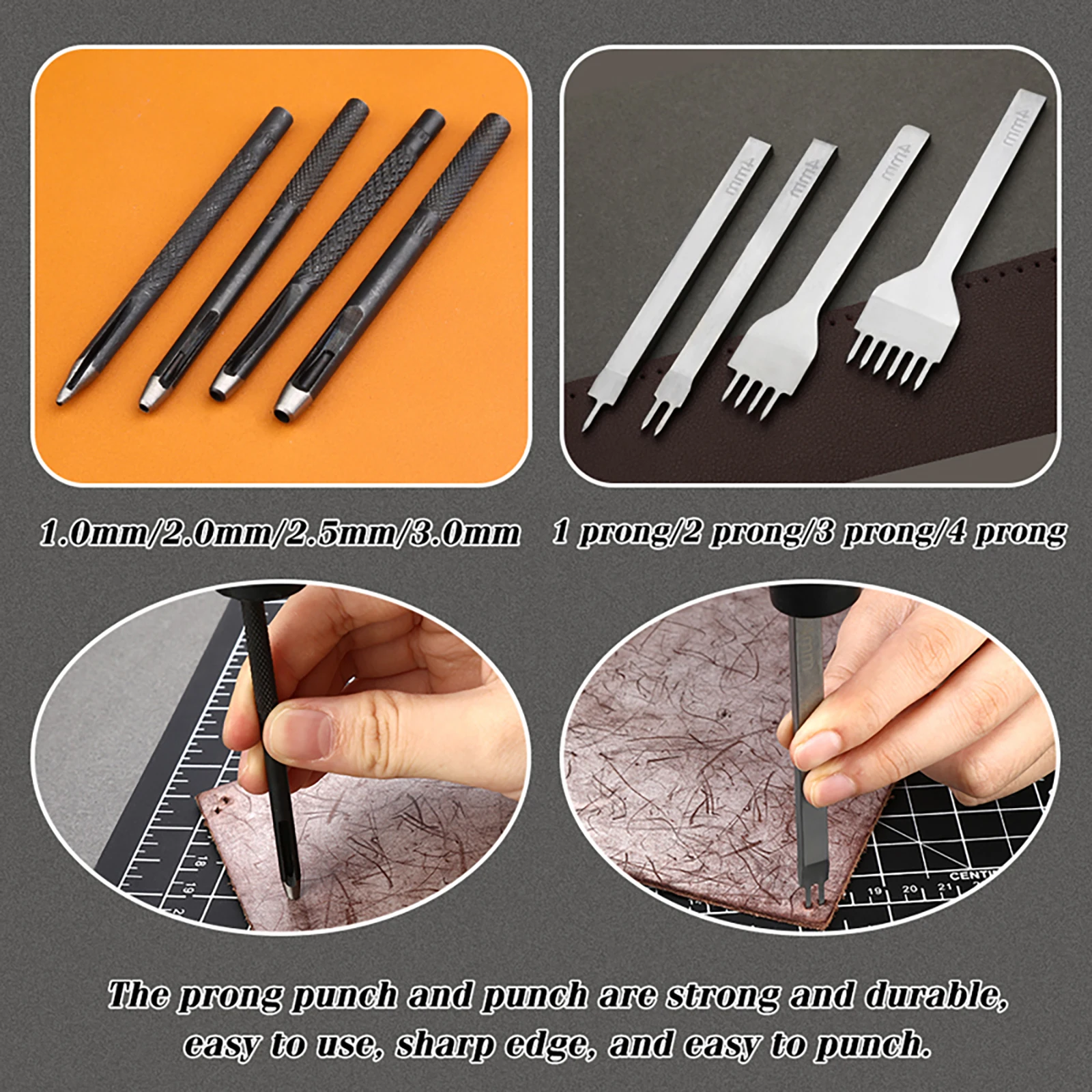 Kit de couture en cuir orange, - Leatherwork Tool Kit avis et prix