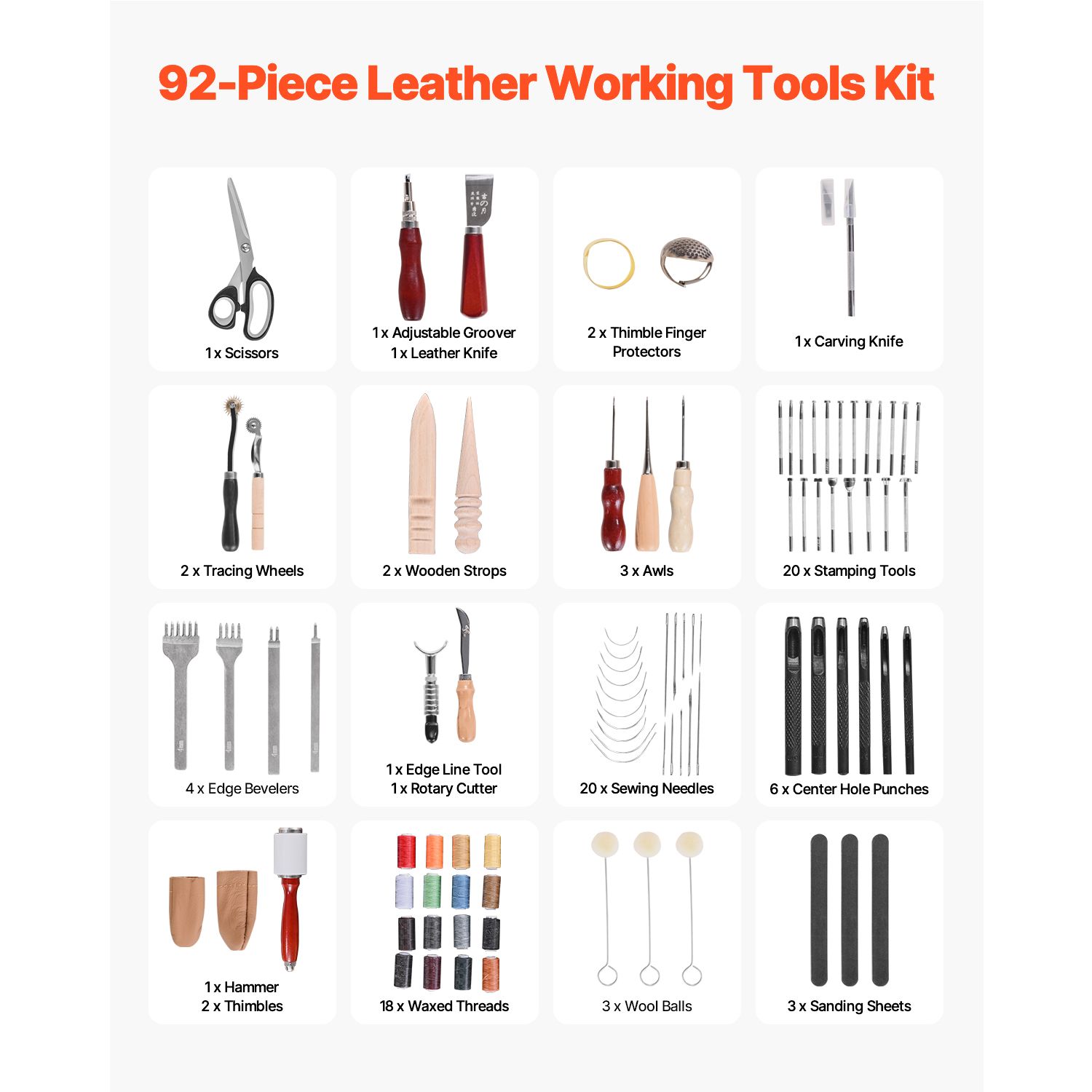 Kit d'outils pour le travail d - Beginner Leatherwork Kit avis et prix