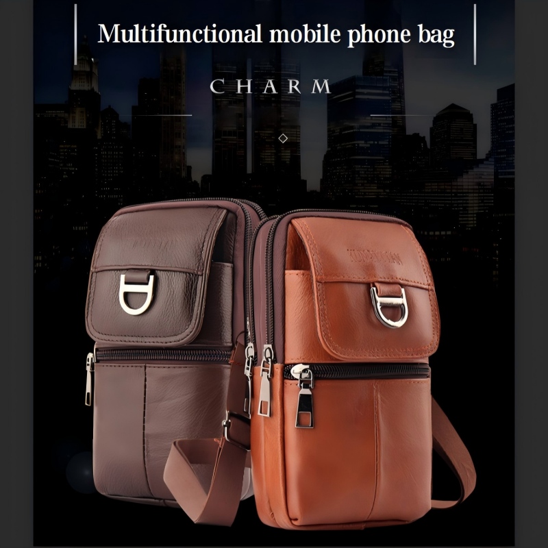 Sac banane en cuir pour homme  - Leather Work Bag avis et prix